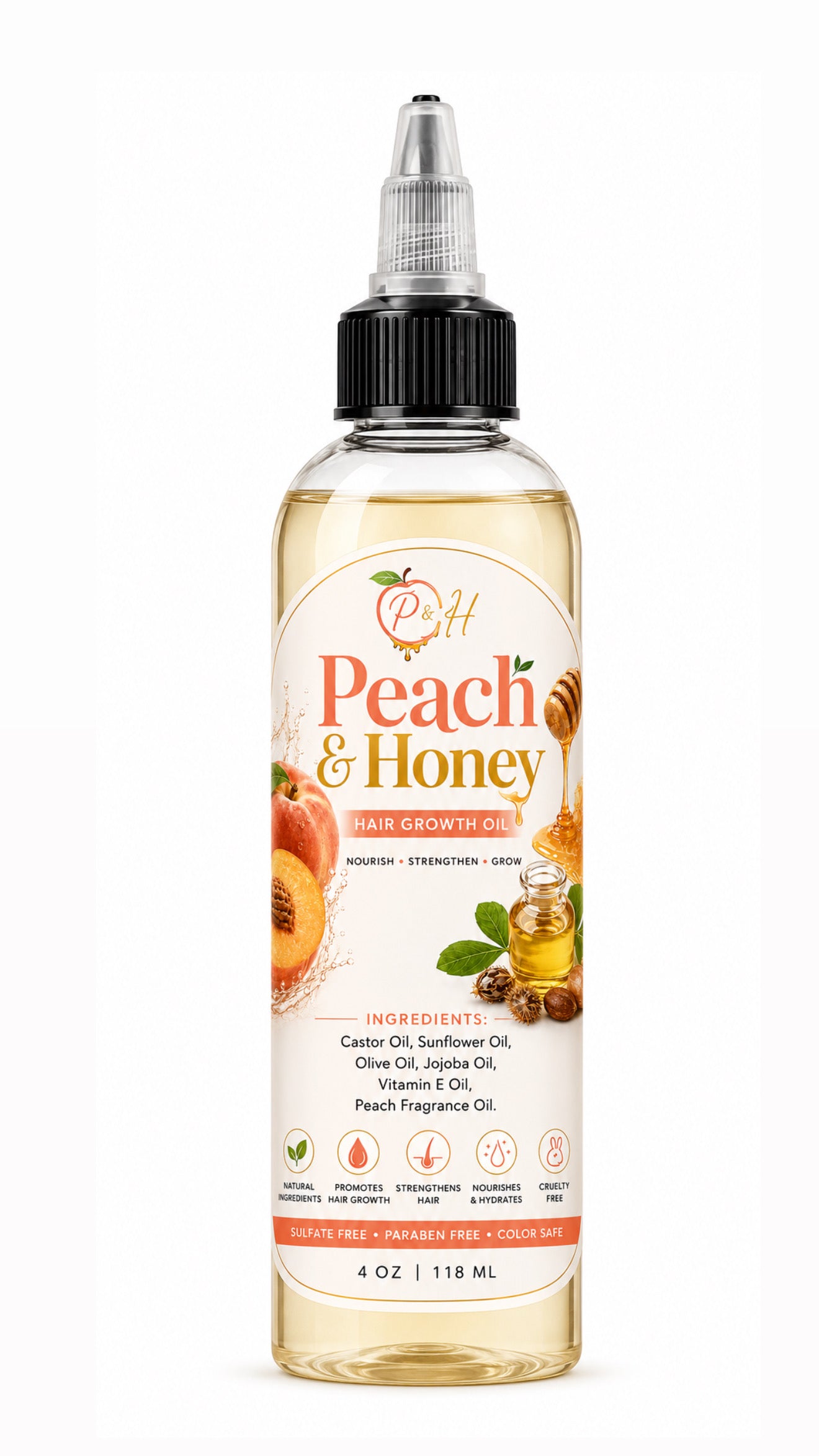 Peach & Honey Hair Growth Oil